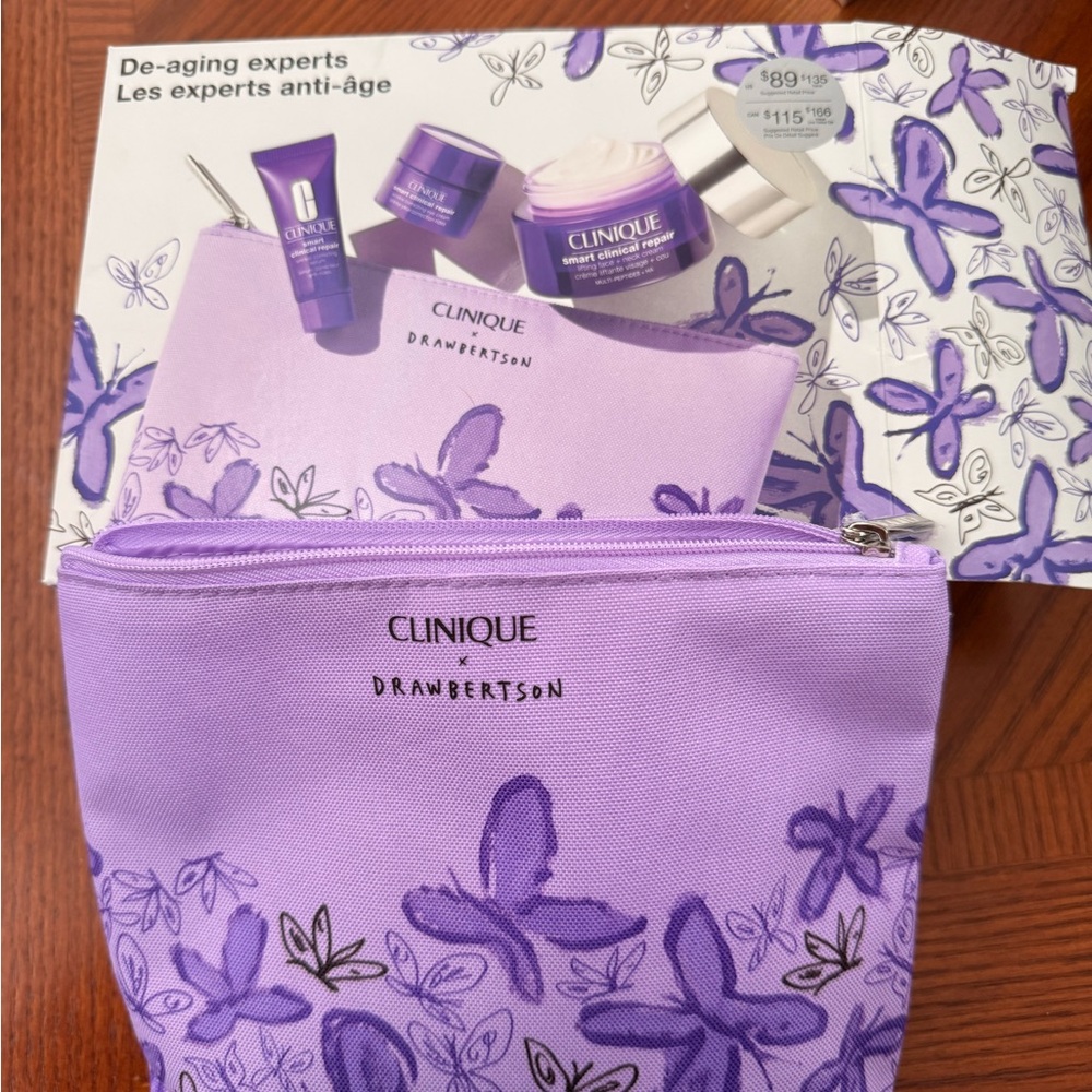 Clinique Lavender de-aging expert skincare set